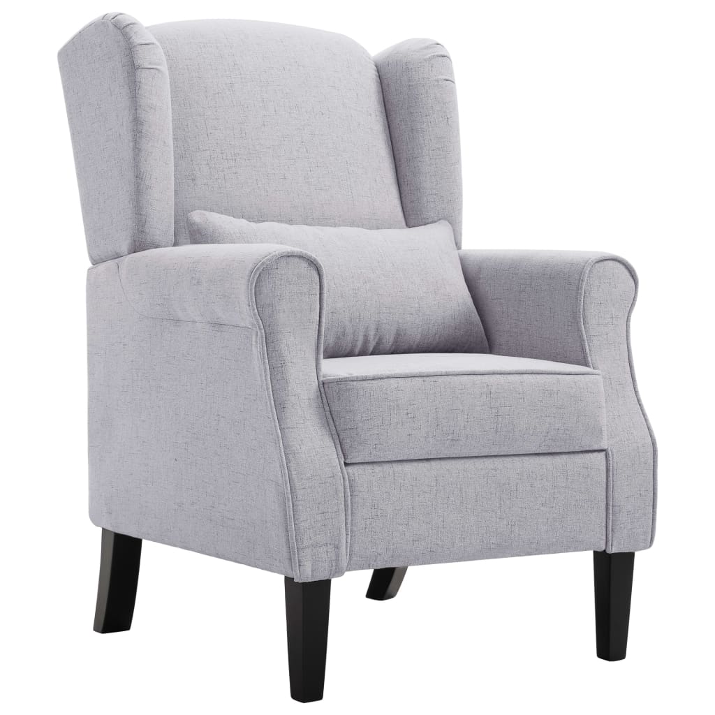 Fauteuil gris clair tissu
