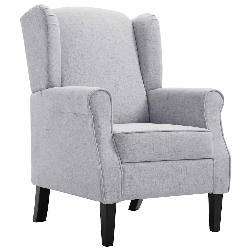 Fauteuil gris clair tissu