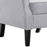 Fauteuil gris clair tissu