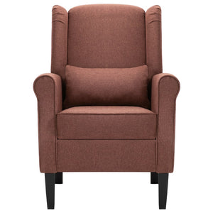 Fauteuil marron tissu