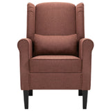 Fauteuil marron tissu