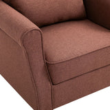 Fauteuil marron tissu