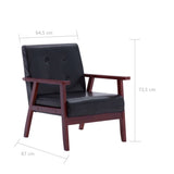 Fauteuil noir similicuir