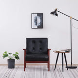 Fauteuil noir similicuir