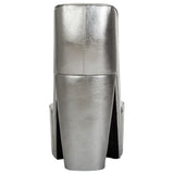 Chaise en forme de chaussure à talon haut argenté similicuir