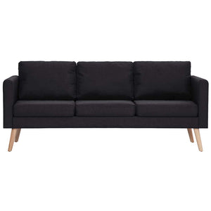 Ensemble de canapé 2 pcs tissu noir