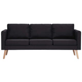 Ensemble de canapé 2 pcs tissu noir