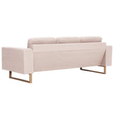 Ensemble de canapé 2 pcs tissu crème