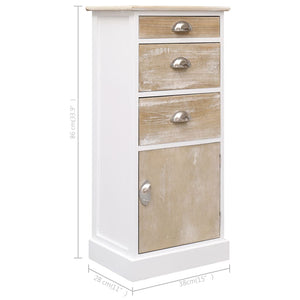 Armoire latérale 38x28x86 cm Bois de Paulownia