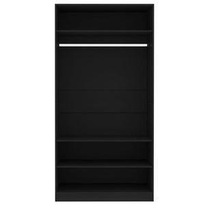 Garde-robe Noir 100 x 50 x 200 cm Bois d'ingénierie