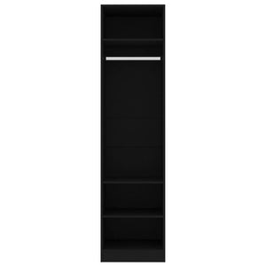 Garde-robe Noir 50x50x200 cm Bois d'ingénierie