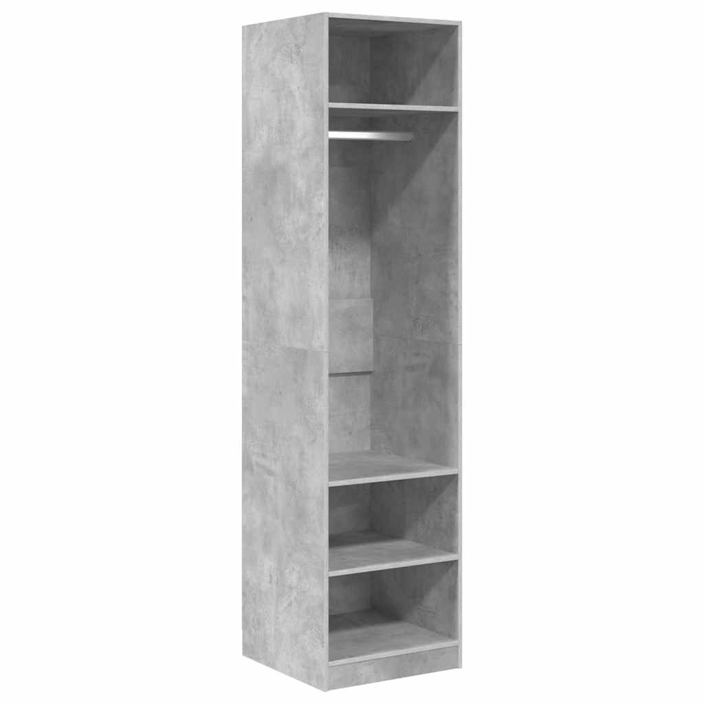 Garde-robe Gris béton 50x50x200 cm Bois d'ingénierie