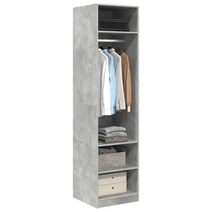 Garde-robe Gris béton 50x50x200 cm Bois d'ingénierie