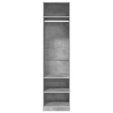 Garde-robe Gris béton 50x50x200 cm Bois d'ingénierie
