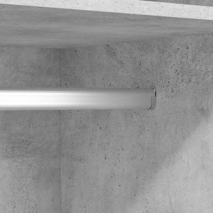 Garde-robe Gris béton 50x50x200 cm Bois d'ingénierie