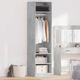 Garde-robe Gris béton 50x50x200 cm Bois d'ingénierie
