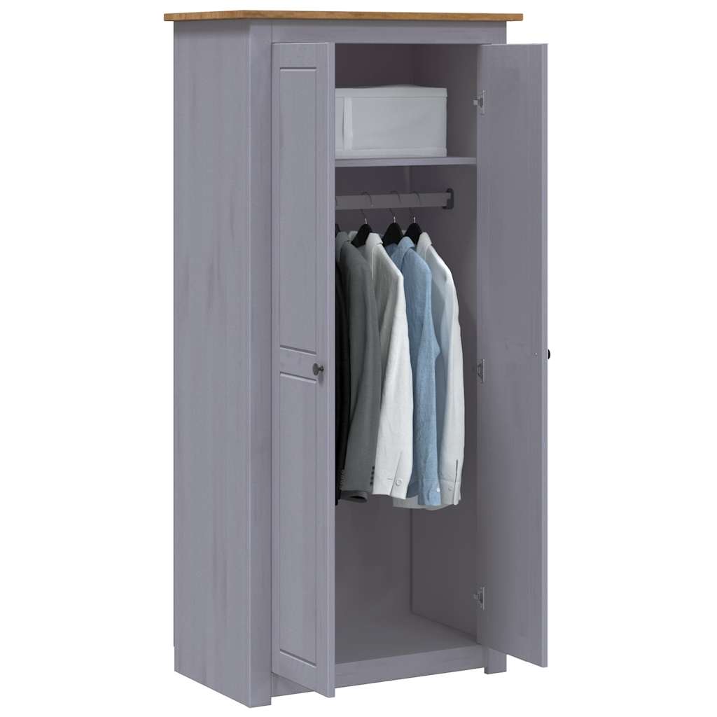 Garde-robe Gris 80x50x171,5 cm Pin massif Assortiment Panama