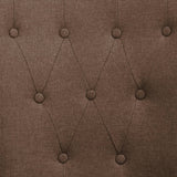 Chaises à manger avec accoudoirs lot de 2 marron tissu