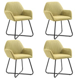 Chaises à manger lot de 4 vert tissu