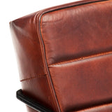 Fauteuil Marron foncé Cuir véritable