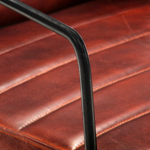 Fauteuil Marron foncé Cuir véritable