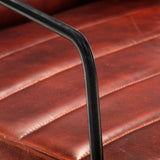 Fauteuil Marron foncé Cuir véritable