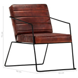 Fauteuil Marron foncé Cuir véritable