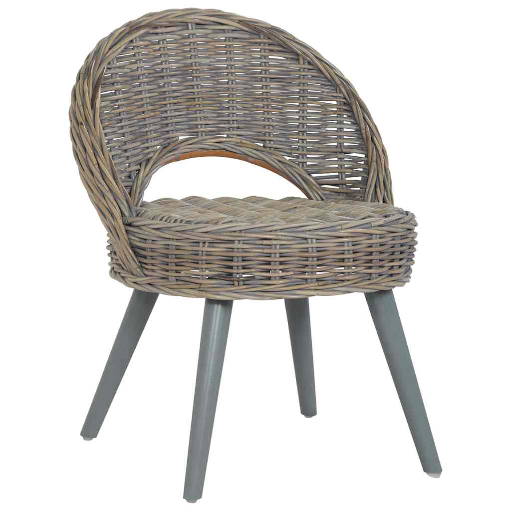 Chaise de canapé rotin kubu gris