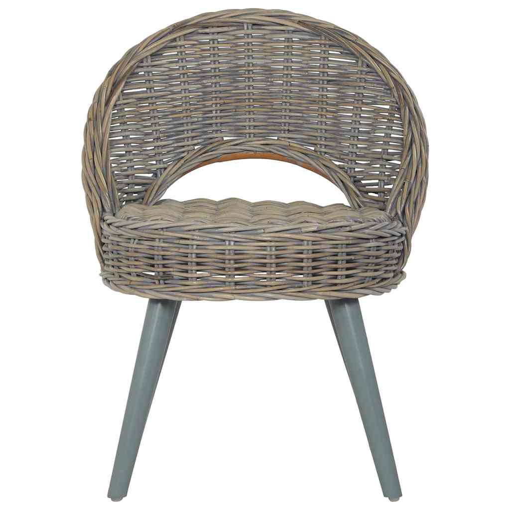 Chaise de canapé rotin kubu gris