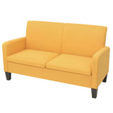 Ensemble de canapés 2 pcs Tissu Jaune