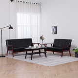 Ensemble de canapés 2 pcs Noir Similicuir