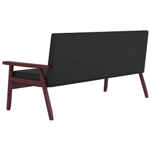 Ensemble de canapés 2 pcs noir similicuir