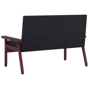 Ensemble de canapés 3 pcs noir similicuir