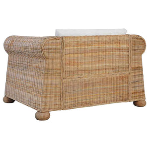 Ensemble de canapés 2 pcs avec coussins Rotin naturel