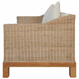 Ensemble de canapés 2 pcs avec coussins Rotin naturel