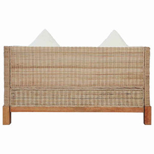 Ensemble de canapés 2 pcs avec coussins Rotin naturel