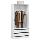 Garde-robe Blanc brillant 100x50x200 cm Bois d'ingénierie