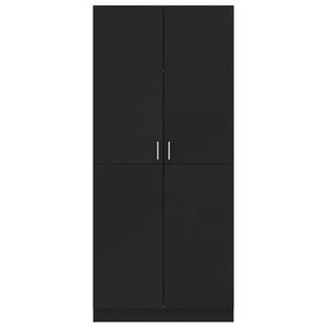 Garde-robe Noir 80x52x180 cm Bois d’ingénierie