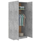 Garde-robe Gris béton 80x52x180 cm Bois d’ingénierie