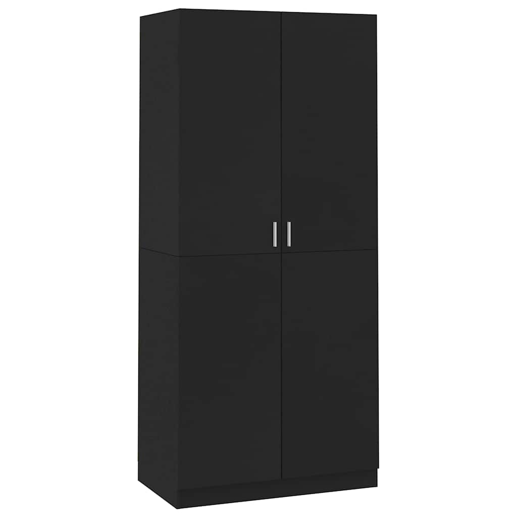 Garde-robe Noir 90x52x200 cm Bois d’ingénierie