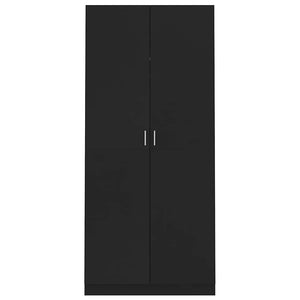 Garde-robe Noir 90x52x200 cm Bois d’ingénierie