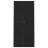 Garde-robe Noir 90x52x200 cm Bois d’ingénierie