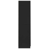 Garde-robe Noir 90x52x200 cm Bois d’ingénierie
