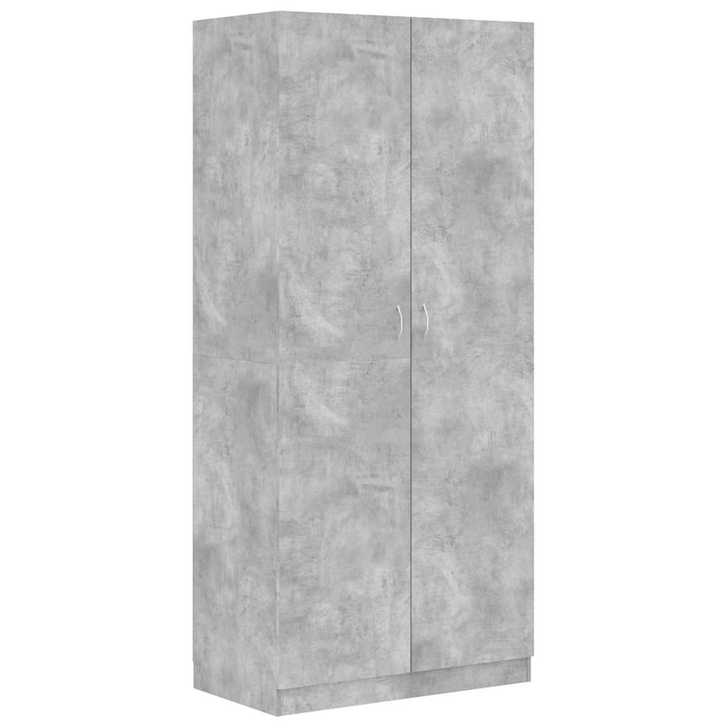 Garde-robe Gris béton 90x52x200 cm Bois d’ingénierie