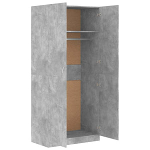 Garde-robe Gris béton 90x52x200 cm Bois d’ingénierie