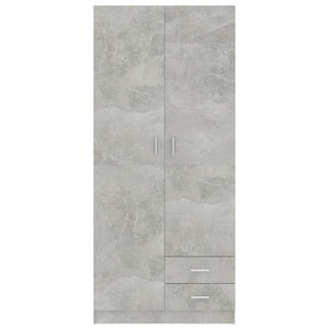 Garde-robe Gris béton 80x52x180 cm Aggloméré