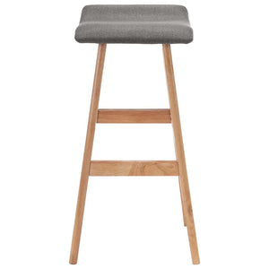Tabourets de bar lot de 2 gris foncé tissu