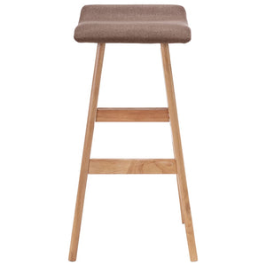 Tabourets de bar lot de 2 taupe tissu