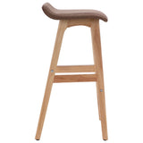 Tabourets de bar lot de 2 taupe tissu
