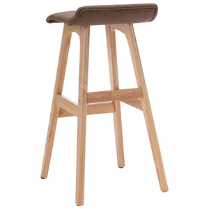 Tabourets de bar lot de 2 taupe tissu